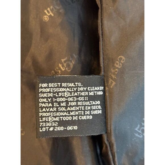 East 5th Womens Medium Genuine Leather Black Jacket - Picture 5 of 12